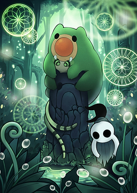 Hollow Knight and Mosscharger Fan Art