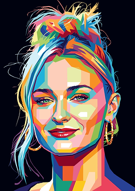 Sophie Turner WPAP Pop Art Portrait