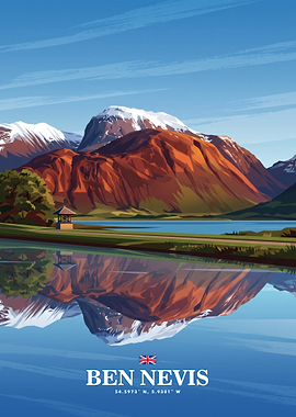 Ben Nevis Scotland Travel Poster
