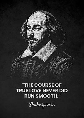 William Shakespeare True Love Quote Poster