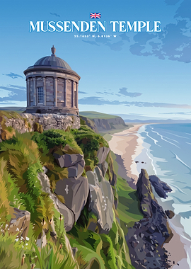Mussenden Temple Travel Poster