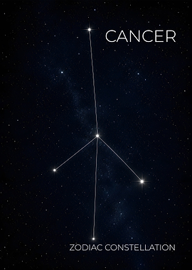 Cancer - The Crab Constellation Poster