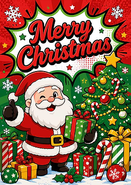 Merry Christmas Santa Claus Illustration