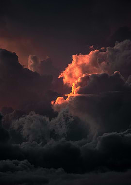 Dramatic Sunset Storm Clouds