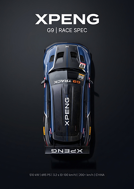 XPENG G9 Race Spec Top View