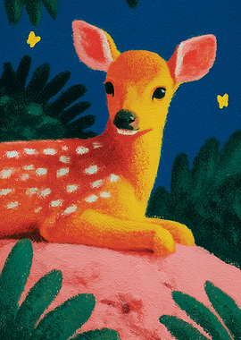 Whimsical Fawn in Magical Forest