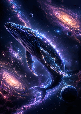 Cosmic Whale Swimming Through Space