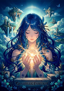 Granblue Fantasy Goddess with Glowing Orb
