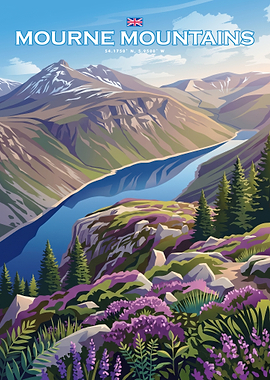 Mourne Mountains Travel Poster