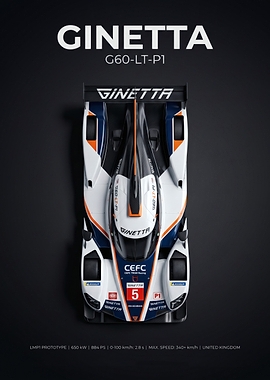 Ginetta G60-LT-P1 LMP1 Race Car