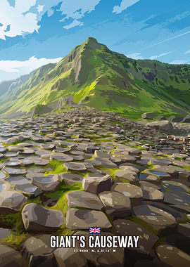 Giant's Causeway Travel Poster