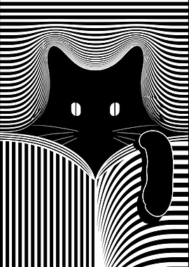 Optical Illusion Cat Silhouette