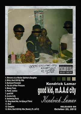Kendrick Lamar good kid, m.A.A.d city Poster