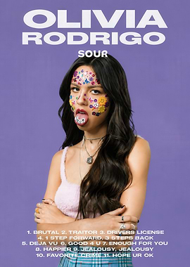 Olivia Rodrigo SOUR Album Cover Poster