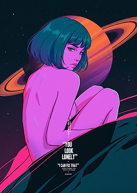 Blade Runner Inspired Space Girl Art