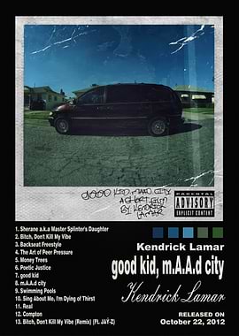 Kendrick Lamar good kid m.A.A.d city poster