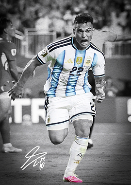 Lautaro Martinez Argentina Soccer Art