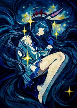 Anime Girl with Bunny Ears