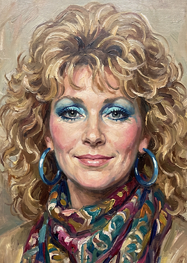Oil Portrait of Blonde Woman