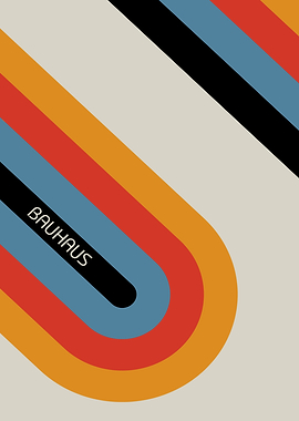 Minimalist Bauhaus Geometric Poster