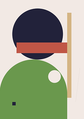 Minimalist Geometric Abstract Composition