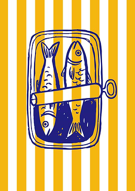 Sardines in a Can Illustration