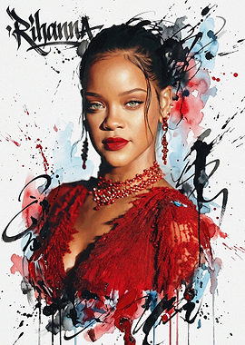 Rihanna Artistic Portrait