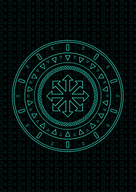 Neon Chaos Symbol Mandala