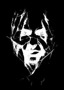 Abstract High Contrast Face Silhouette