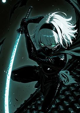 Glowing Katana Ninja Warrior