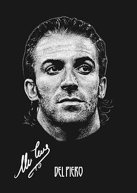 Alessandro Del Piero Portrait Poster