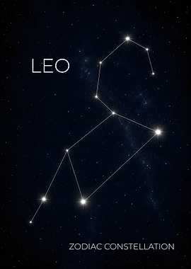 Leo - The Lion Constellation Poster
