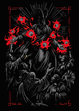 Baphomet Occult Ritual Digital Illustration