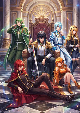 Wistoria Anime Fantasy Royal Court Group Portrait