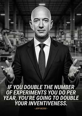 Jeff Bezos Inspirational Quote Poster