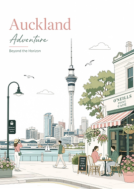 Auckland Adventure Travel Poster