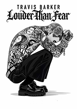 Travis Barker Louder Than Fear Illustration