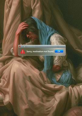 Motivation Not Found Classical Art Meme
