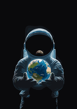 Astronaut Holding Planet Earth