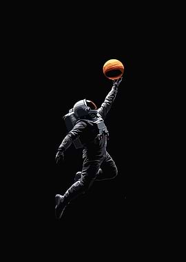 Astronaut Dunking a Planet