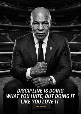 Mike Tyson Inspirational Quote Poster
