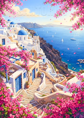 Santorini Greece Coastal View