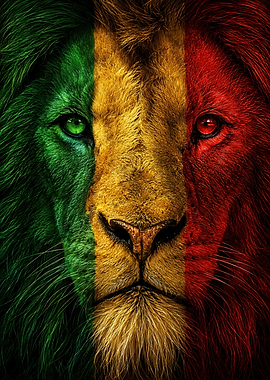 Rastafarian Lion Portrait