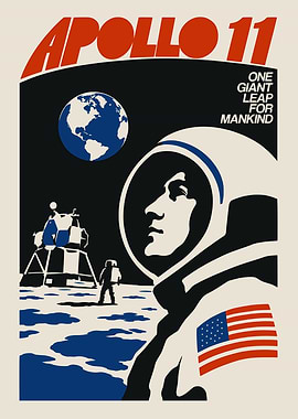 Apollo 11 Moon Landing Poster