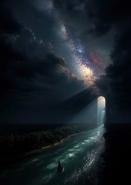 Celestial Gateway Over Mystical River