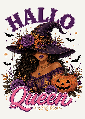 Hallo Queen Witch Halloween Illustration