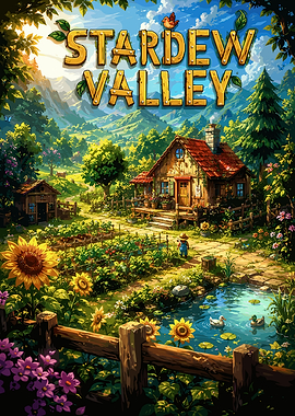 Stardew Valley Farm Landscape Art