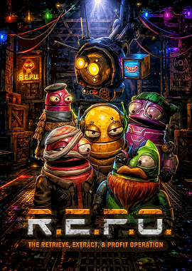 R.E.P.U. Cyberpunk Puppet Crew Poster
