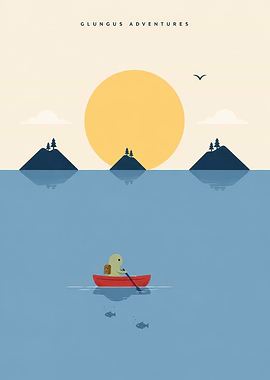 Glungus Adventures Minimalist Lake Scene