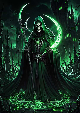 Green Necromancer Grim Reaper